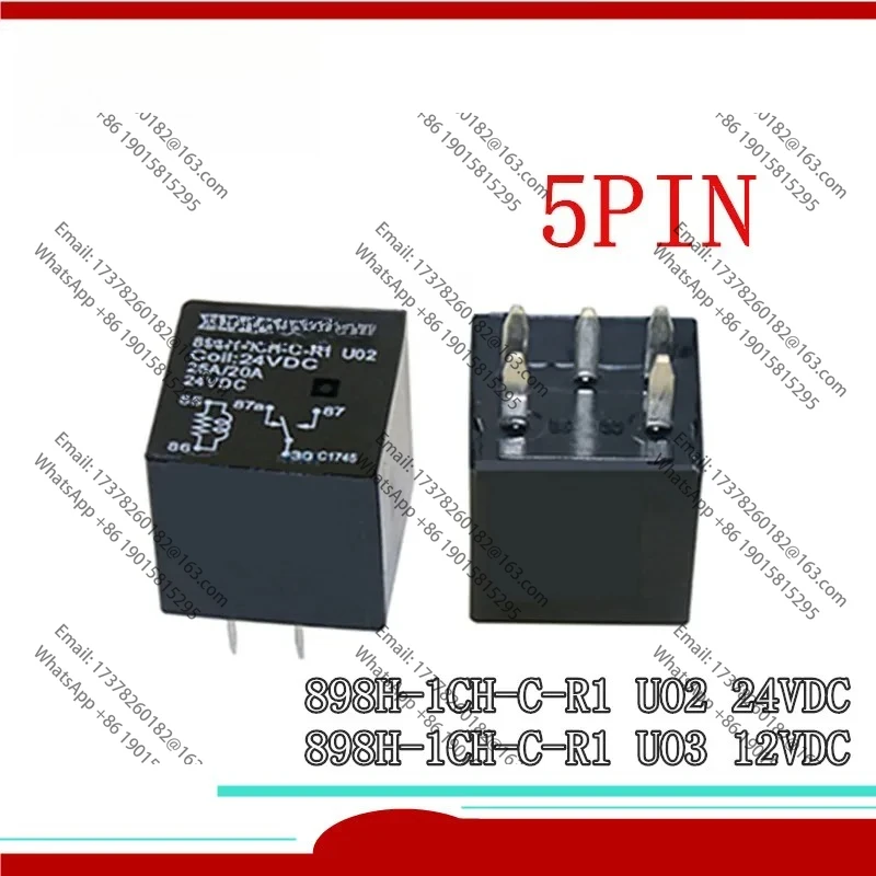 

5PCS/LOT New Automobile relay 898H-1CH-C-R1-U03-12VDC 898H-1CH-C-R1U02-24VDC 898H 1CH C R1 UO3 12VDC 898H-1CH-C-R1 UO3 5PINS
