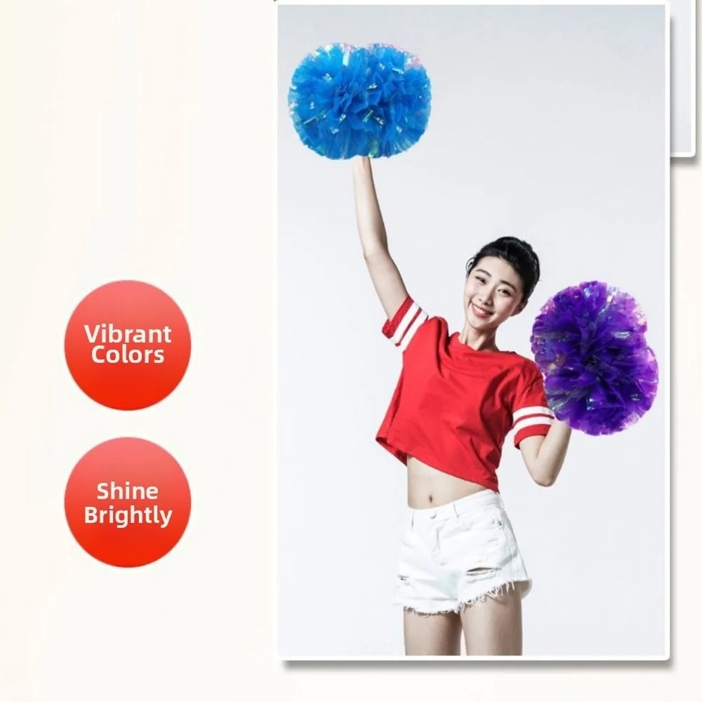 High Quality 26cm Game Pom Poms Multicolors PET Cheap Practical Cheerleading Come On Props Cheering Ball Club Supplies