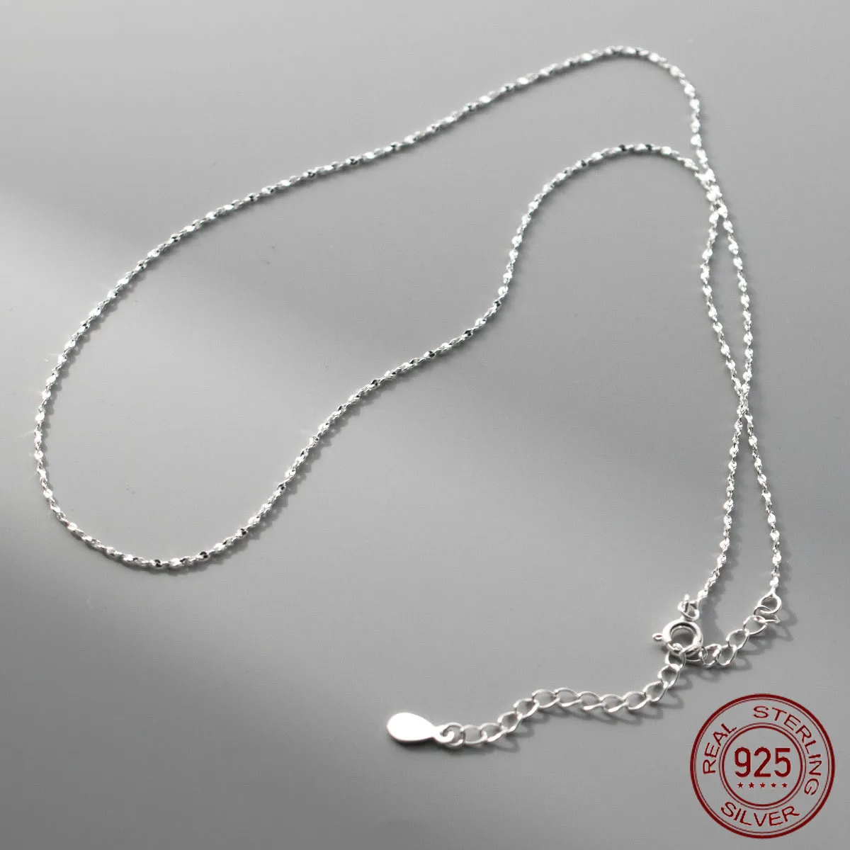 41cm-47cm Female Necklace For Women On Neck Silver 925 Chain Necklaces Women Pendant Girls Fashion Jewelry Minimalist Long Bling