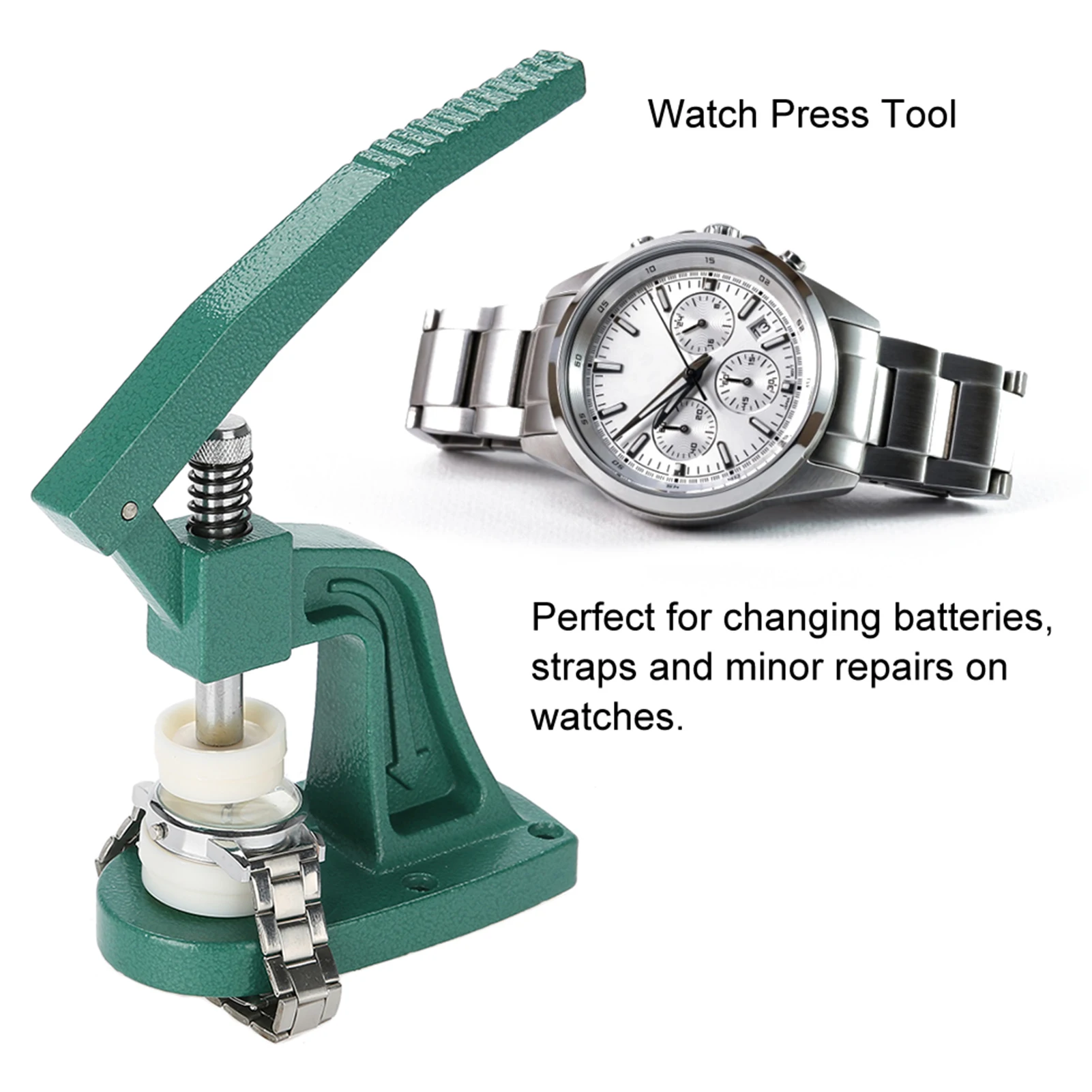Crystal Watch Press Tool Wristwatch Back Case Cover Pressing with Dies Professional Repair Tool Watch Crystal Press Watch Press