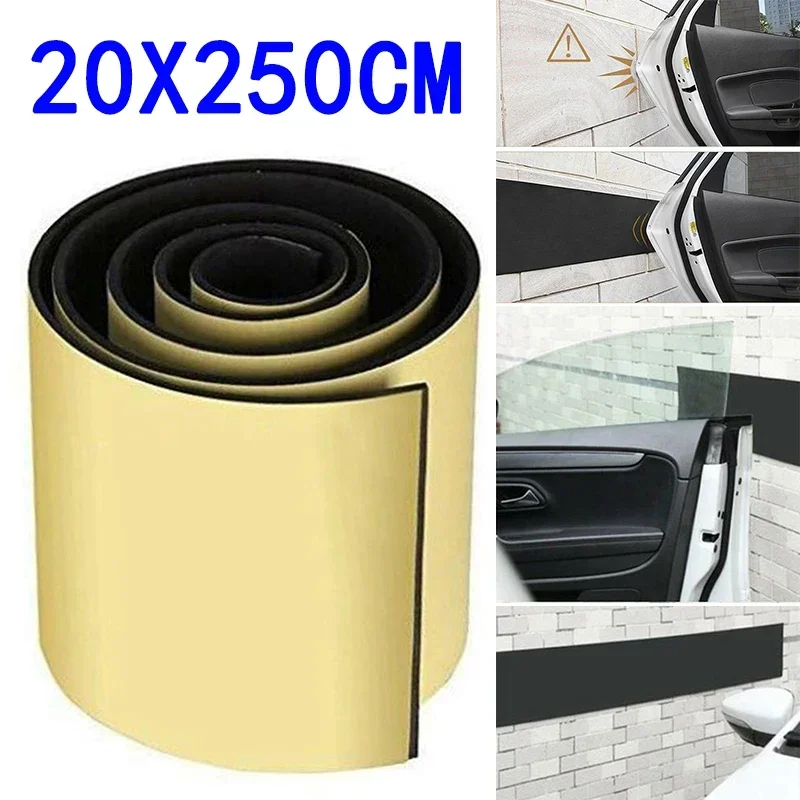 

250x20cm Car Door Garage Protective Rubber Wall Guard Bumpers Safety Parking Car Door Protector Cotton Sealing Strips Wall Guard