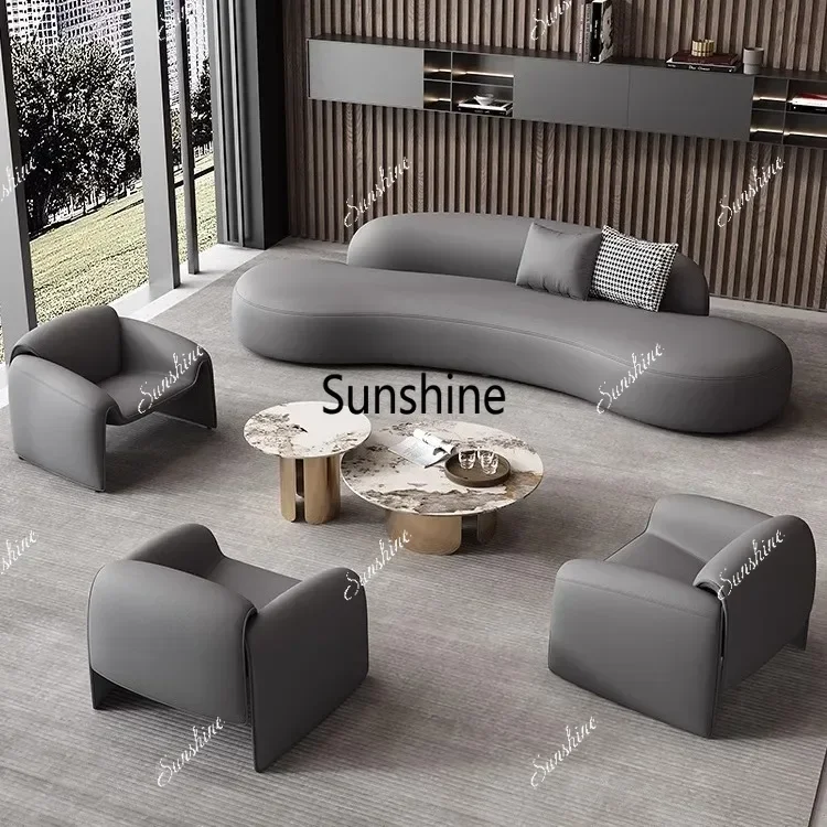 Reception Negotiation Sofa Set for Apartment Living Hotel Lobby VIP Club Exhibition Hall Guest Sales Office Use