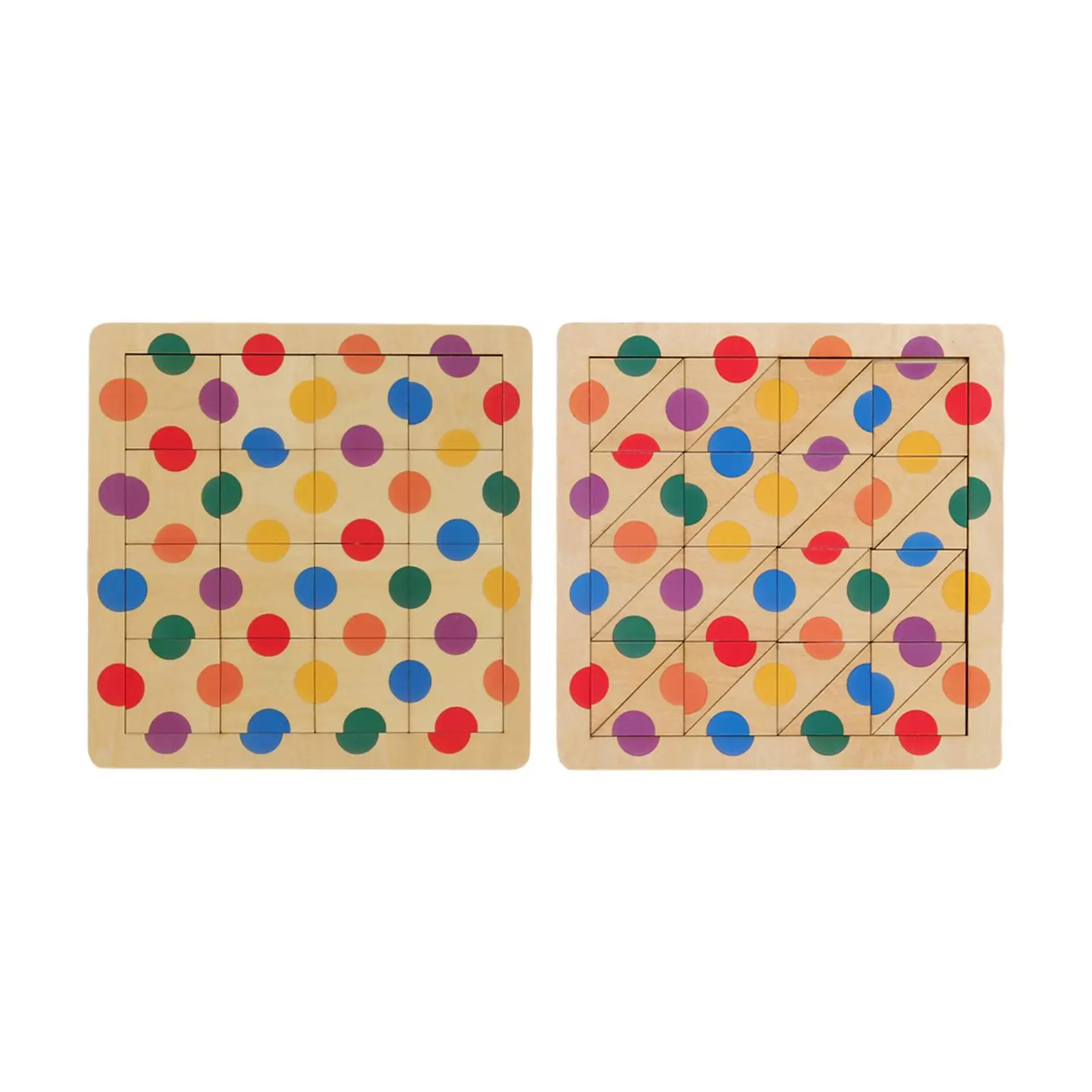 Juego a juego Montessori rompecabezas juguetes rompecabezas portátil Color a juego madera