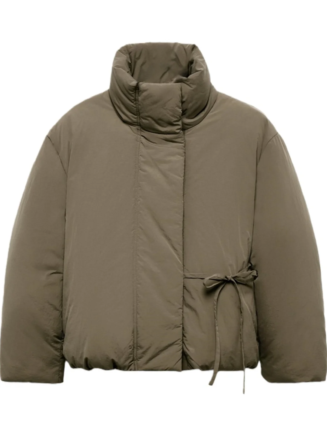 Winter New Faion Women's Casual Long Sve Stand Collar Belted Warm Cotton Bread Coat Outerwear Straight Cut Regular Thi...