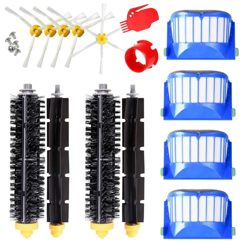 Untuk Irobot Roomba seri 600 605, 606, 610, 615, 616, 620 penyedot debu Robot Mian sikat samping suku cadang Filter Hepa