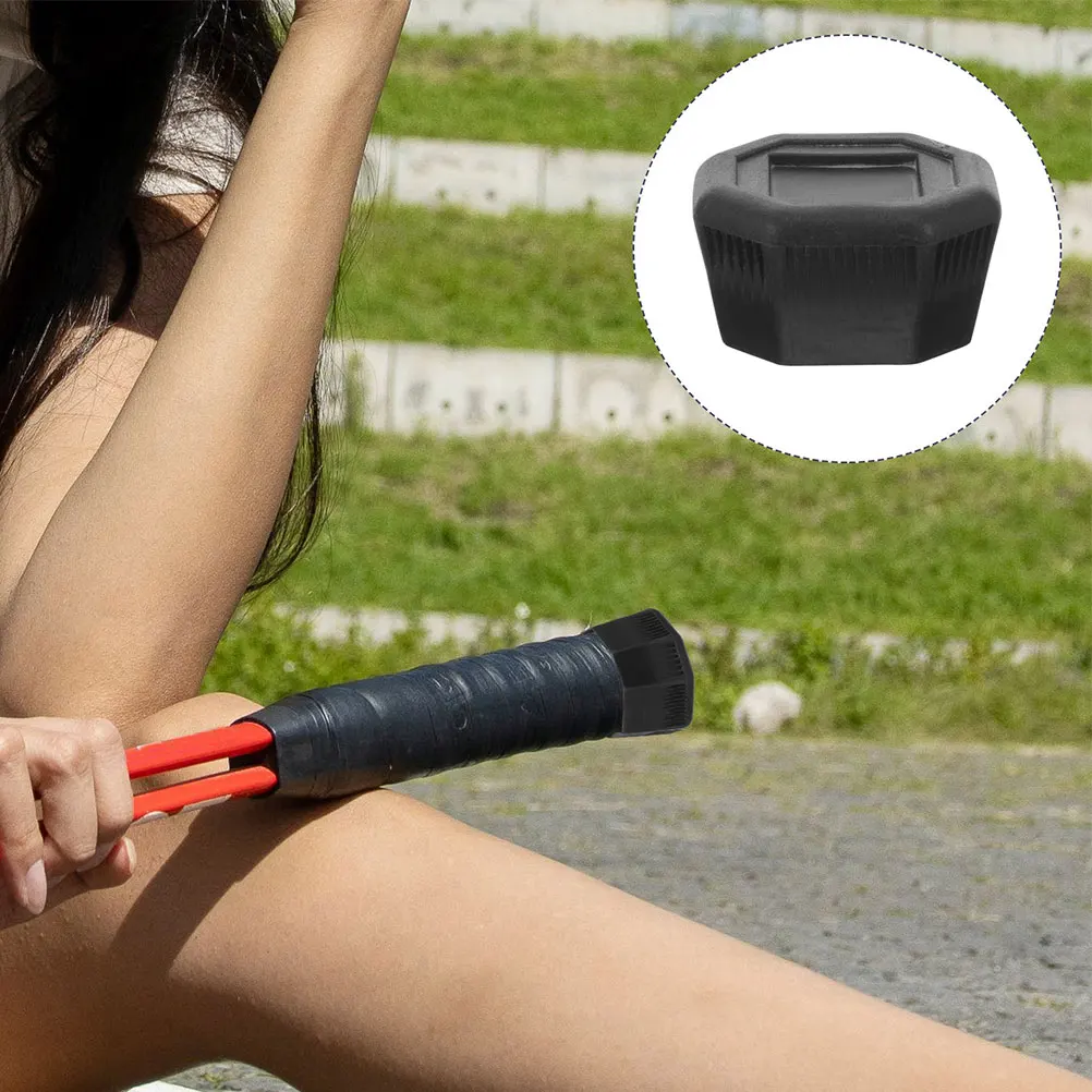 

3pcs Caps Plastic Handle Covers Replacement Grips Non-Slip Durable Easy Installation Versatile Compatibility Protective Racket