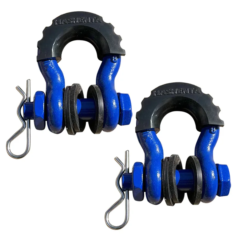 2pcs 28660lbs Break Strength D-Ring Anchor Shackle for Off-Road Jeep Vehicle Recovery 5/8\