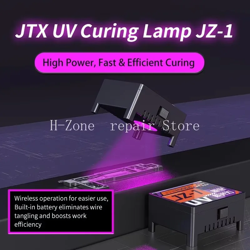 JTXTOOLS JZ-1 Integrated Suspension UV Curing Lamp, Type-C Charging UV Light for Optical Adhesive, Green Solder Mask Repair