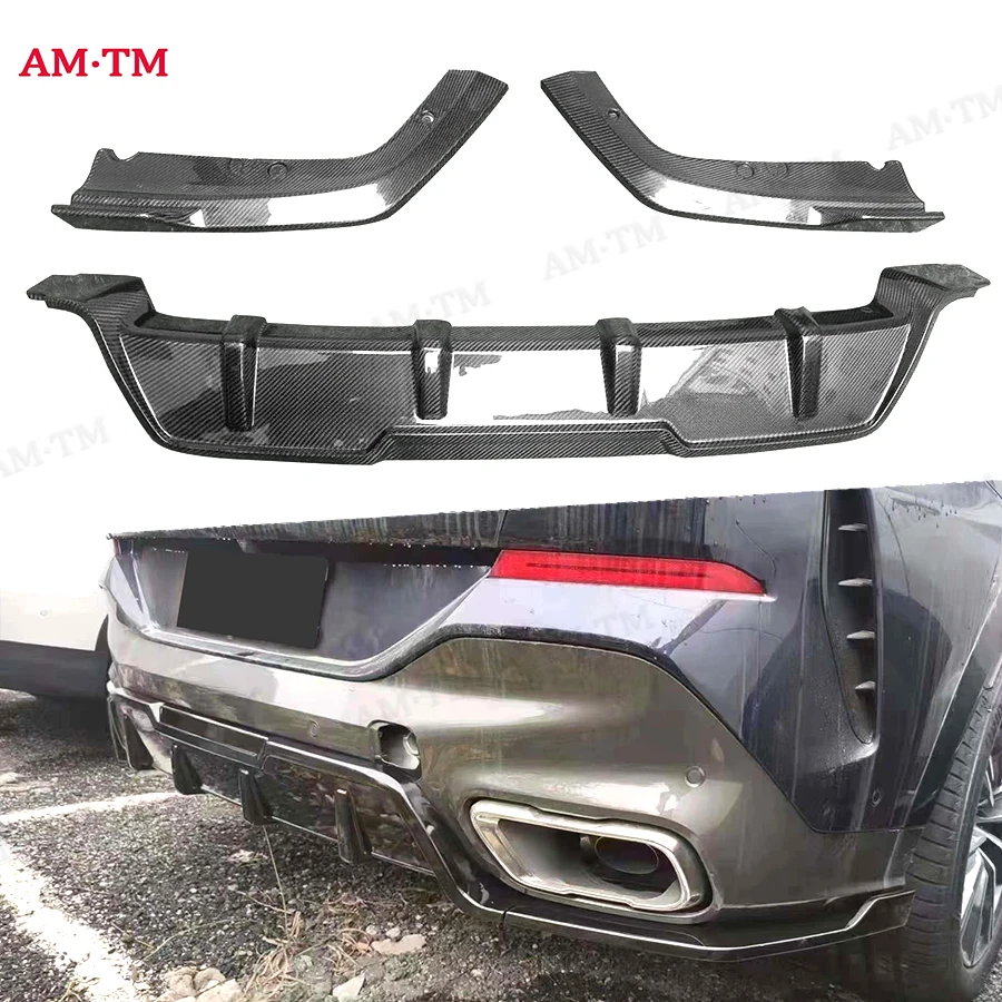 ألياف الكربون سيارة شفة ممتصة للصدمات الخلفية الناشر سبويلر أجزاء لسيارات BMW X6 G06 2019-2021 ترقية اكسسوارات السيارات طقم الجسم