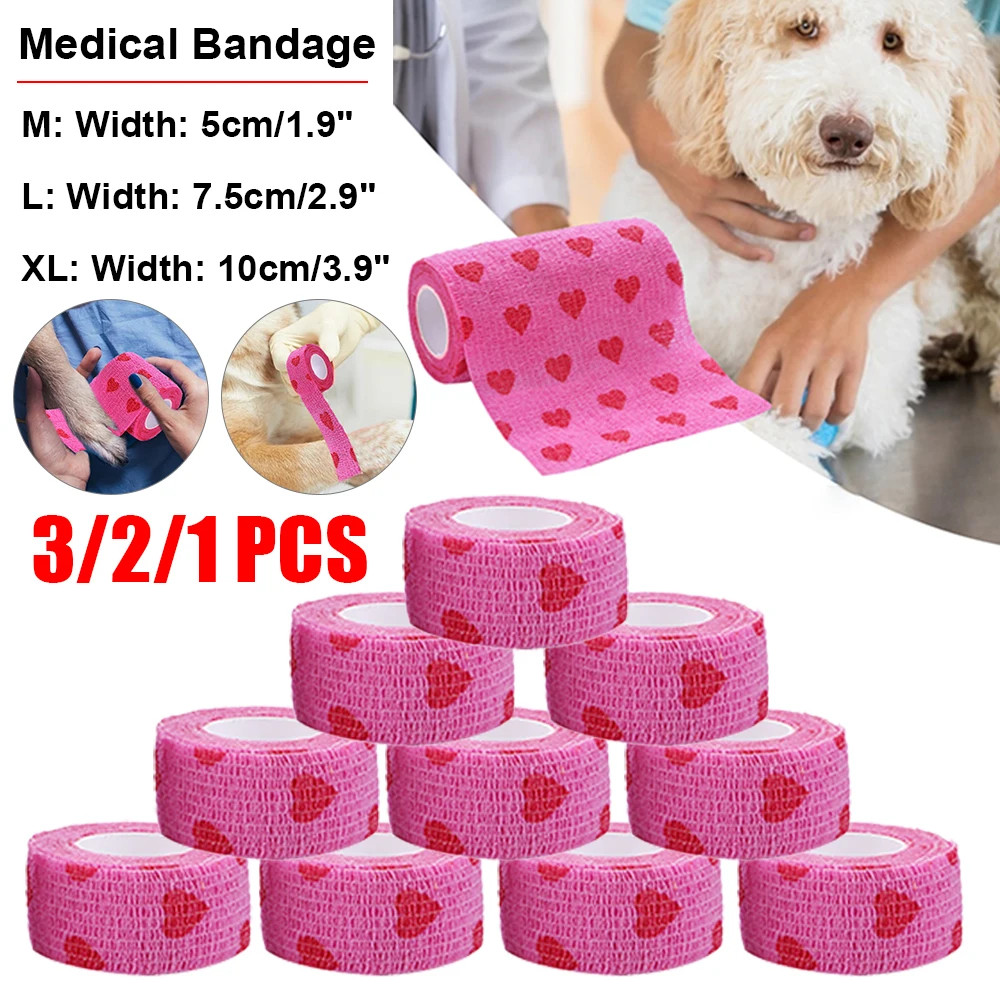 5cm/7.5cm Bandage Finger Guard Bandage Writing Printed Medical Self-Adhesive Bandage Sports Tape Non-Woven Elastic Pet Tattoo