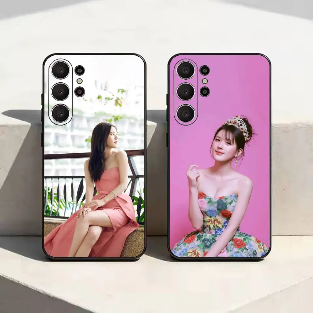 Actress Rosy zhao lusi  Soft Black Phone Case for Samsung S26,25,24,21,22,21,20,10,9,8,7,6Ultra,Plus,Fe, Lite