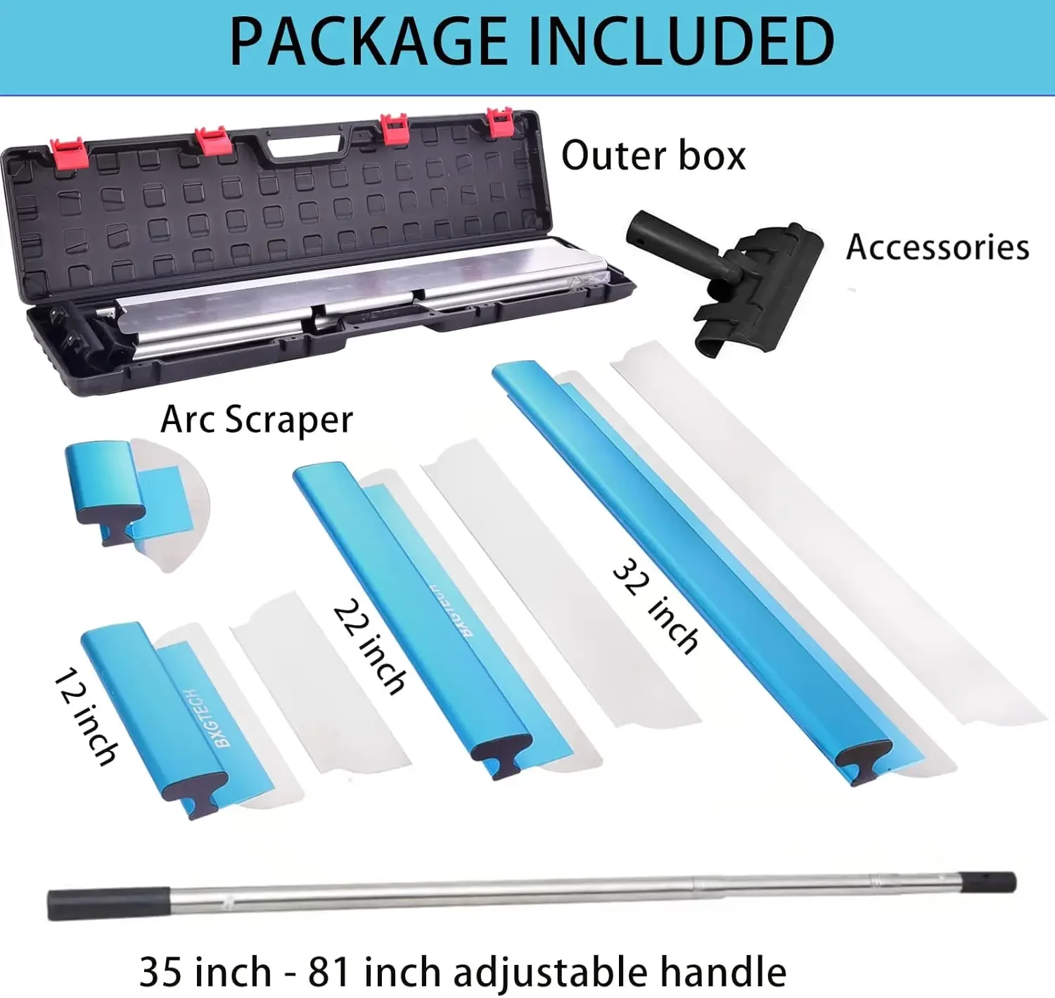 Skimming Blade with Extension Handle - 12