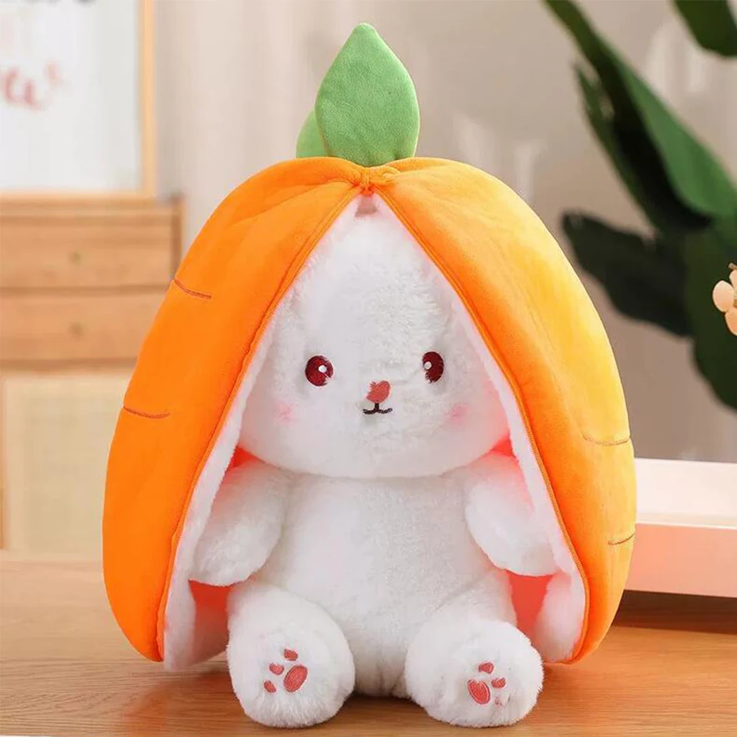 18CM/25CM/35CM Cute Deformed Rabbit Plush Toy Strawberry Carrot Style Delicate And Soft Child Birthday Gift Sleeping Companion