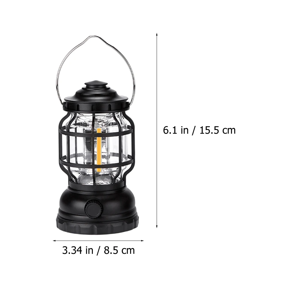 Portable Vintage Camping Lantern Light Handled Retro Style Outdoor Hanging Lamp For Tent Garden Party Durable Cozy Atmosphere