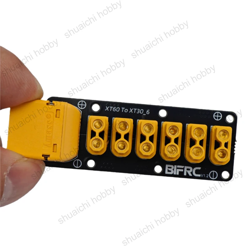 Placa de distribuição de energia de corrente de carga máxima 100a xt60 para 6 canais xt30 módulo pdb peças de modificação diy para modelos rc/robô