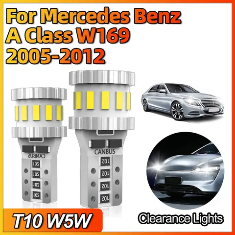 자동차 LED 전구, 웨지 신호등, Canbus 클리어런스 돔 램프, 메르세데스 벤츠 A 클래스 W169 2005 2006 2007 2008 2009-2012, W5W T10