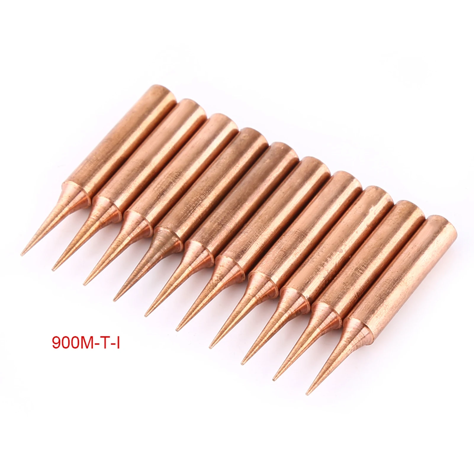 

10Pcs Pure Copper Low Temperature Soldering Iron Solder Tips Station Tool 900M-T-I