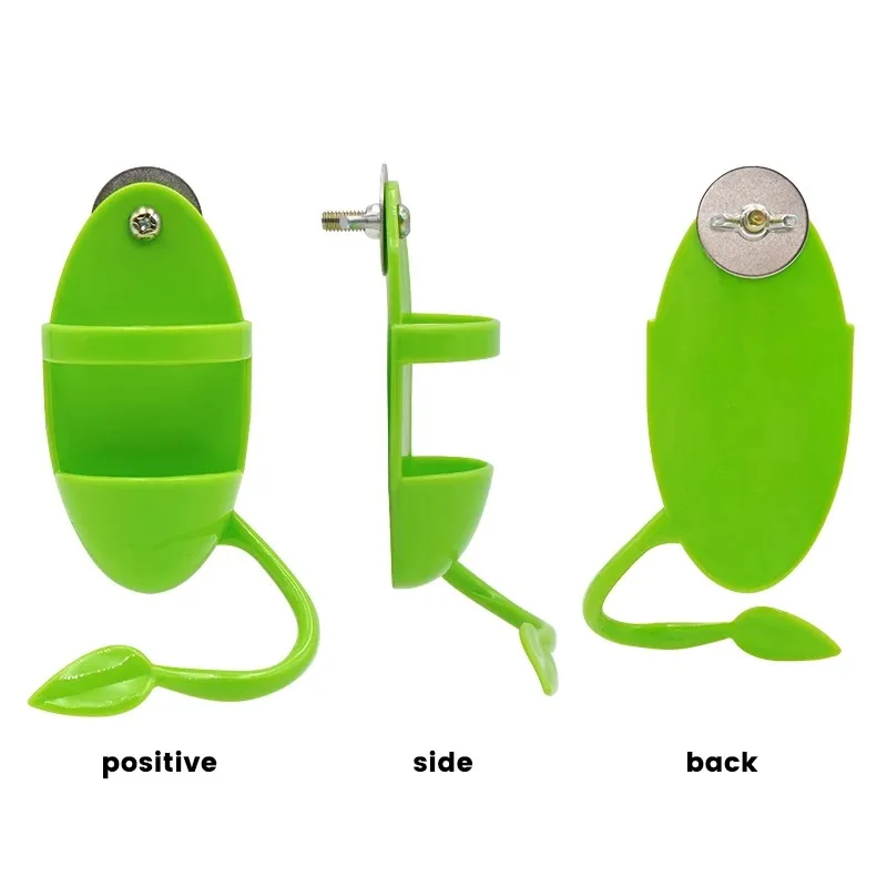 Pet Parrot Feeder Hanging Cage Fruit Vegetable Container Feeding Cup Cuttlebone Stand Holder Cage  Perching Frame Accessories