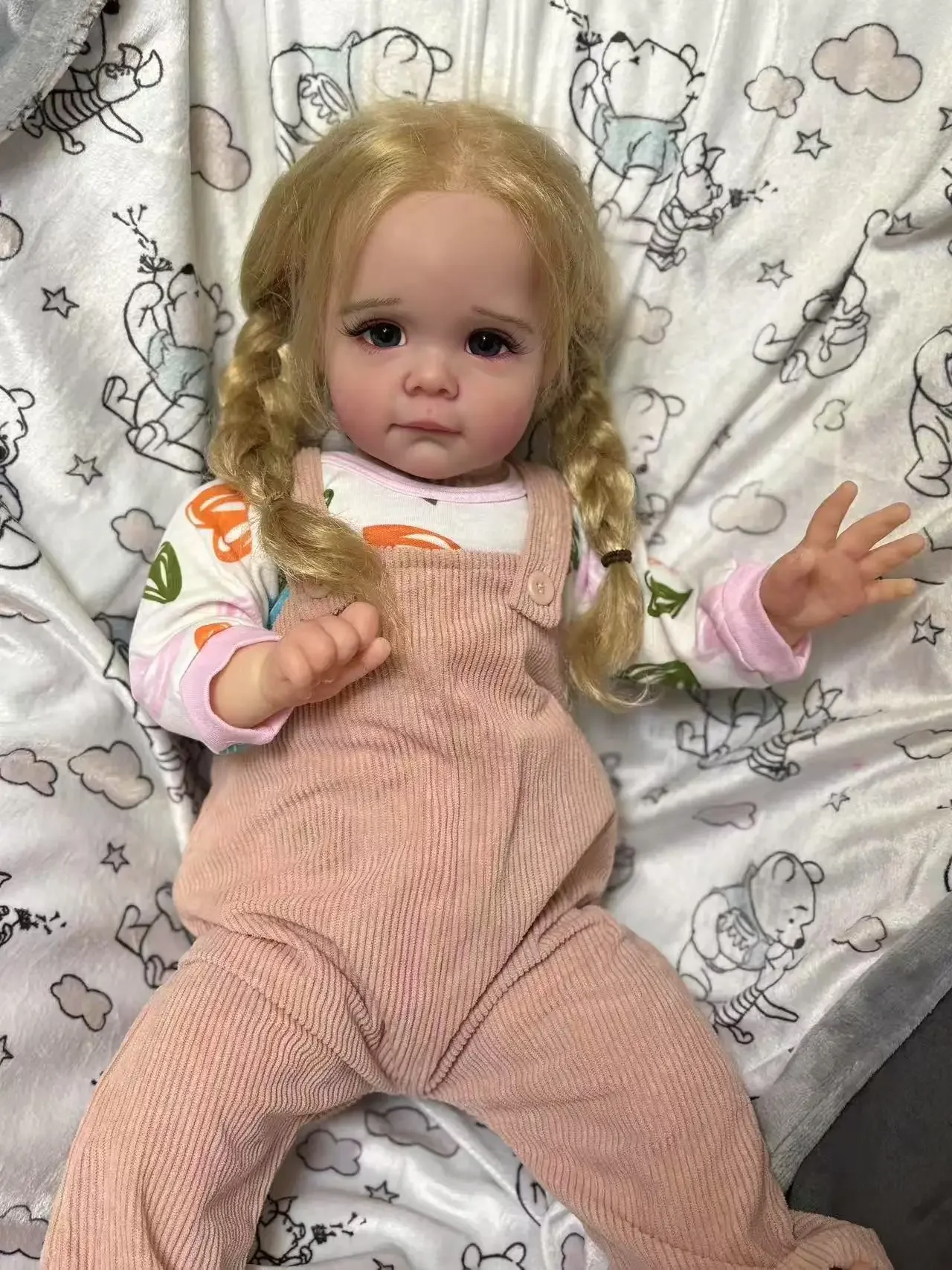 EGO Customized Limited Supply 24 Zoll Reborn Baby Maggie mit handgewurzelten Haaren, bereits fertige Puppe, Weihnachtsgeschenk