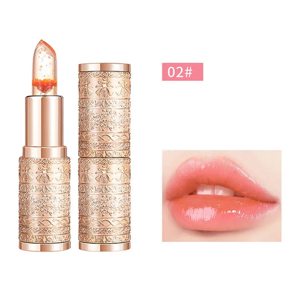 Jelly-like Lipstick Waterproof Long Lasting Moisturizing Repair Temperature Transparent Lipstick Balm Change Gloss Lip Lip Y9b7