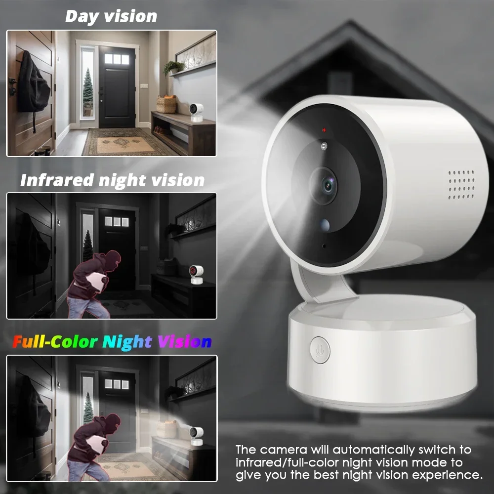 Mini cámara de seguridad de 5MP, Wifi, PTZ, Audio bidireccional para interiores, 360, videovigilancia inalámbrica, cámaras CCTV, Monitor inteligente para bebés en casa, Tuya