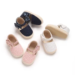 3-Colors 0-18M Baby Girls Cotton Shoes BOW Spring Autumn Toddlers Prewalkers Cotton Shoes Infant Soft Bottom First Walkers