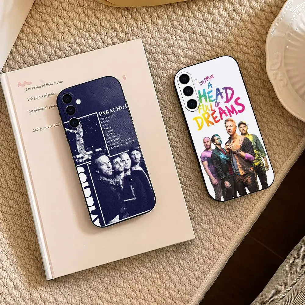 Cosmic Journey-Rock-Coldplay Funda de silicona suave negra para teléfono Samsung A73 20,21,22,31,32,52,53,72