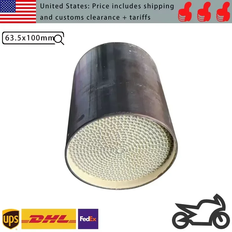 63,5x100mm Motorrad-Katalysator EURO3 4 5 6 Emissionsreduzierer 200cpsi Metallkern für Motorradmotoren – Detail 3