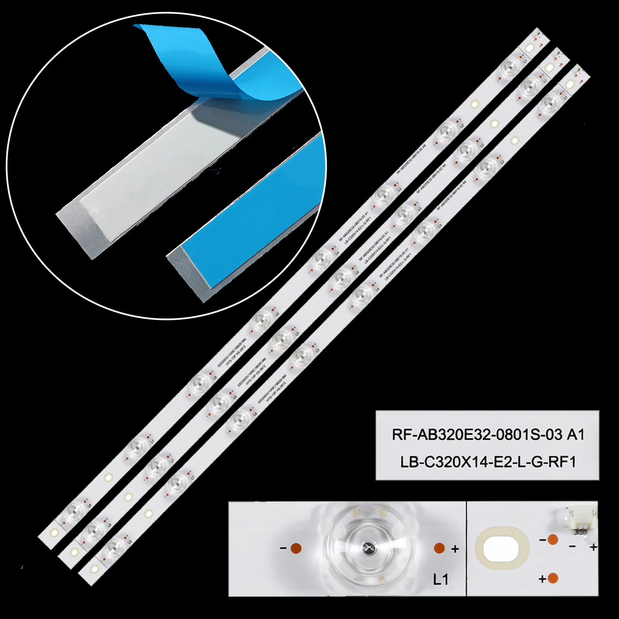 Светодиодная лента подсветки для H32B7000C H32B7000 RF-AB320E32-0801S-02 A9 RF-AB320E32-0801S-03A1 LB-C320X14-E2-P-G1-RF2 Светодиодная лента подсветки для H32B7000C H32B7000 RF-AB320E32-0801S-02 A9 RF-AB320E32-0801S-03A1 LB-C320X14-E2-P-G1-RF2