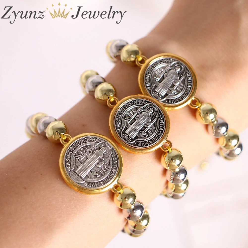 5PCS, Handmade Beads Religion virgin Jesus Adjustable Woven Bracelet for women men jewelry Gift