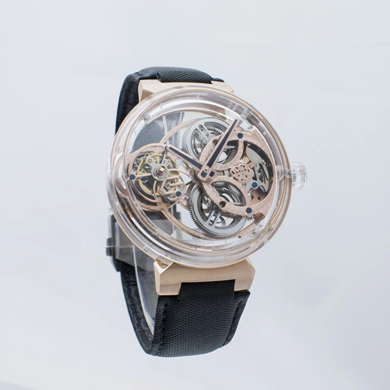 

China Sakura YINGHUA Tianyu Crown Sapphire Case Flight Coaxial Tourbillon Men's Mechanical Watch