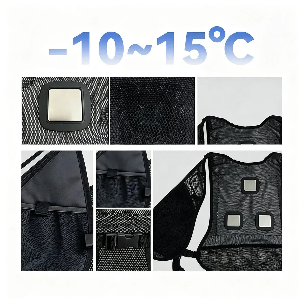 3 Peltier Semiconductor Cooling Vest USB 3 Speed Adjustable Summer Heat Relief Work Vest for Construction Fishing Factory Worker 썸네일 4