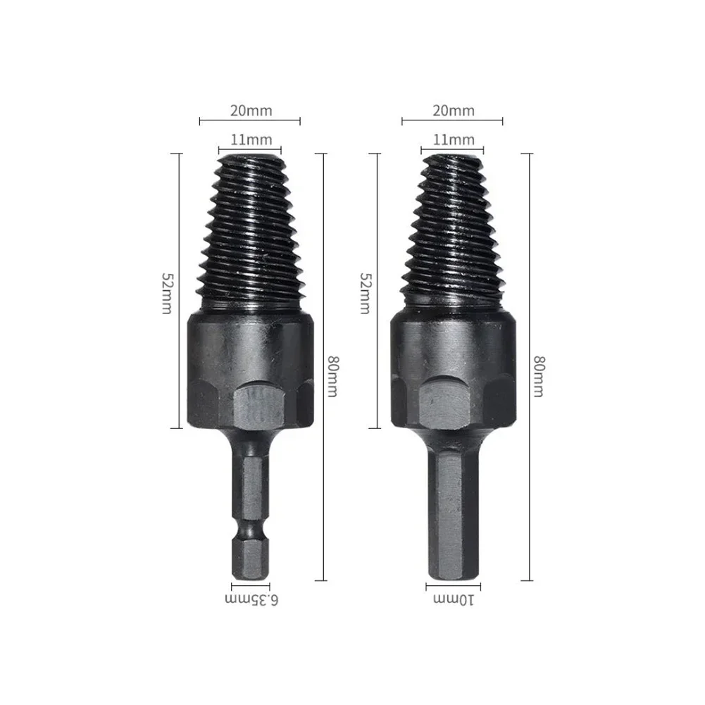 2pcs 4/6point Pipe Broken Screw Extractor Screw Remover Hex Shank Impact-driver Extractor Tool Set For Home Repair Maintenance