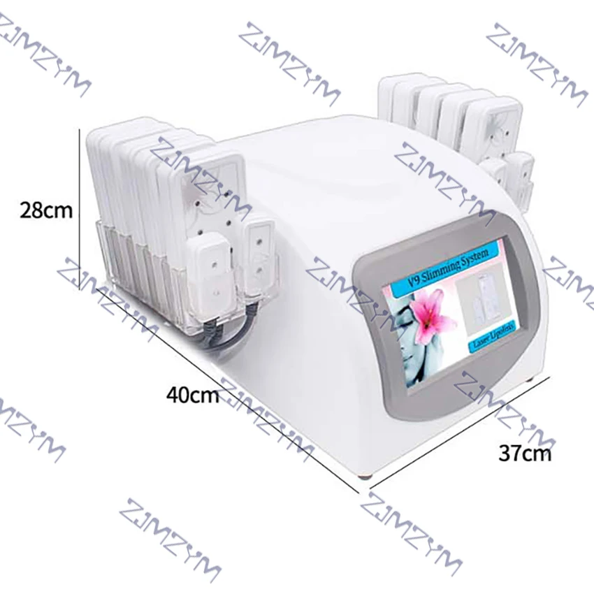 14 แผ่นร้อน Lipo เลเซอร์ลดน้ําหนักนวดกระชับสัดส่วนเครื่องมือไขมัน Body Shaping Beauty Machine