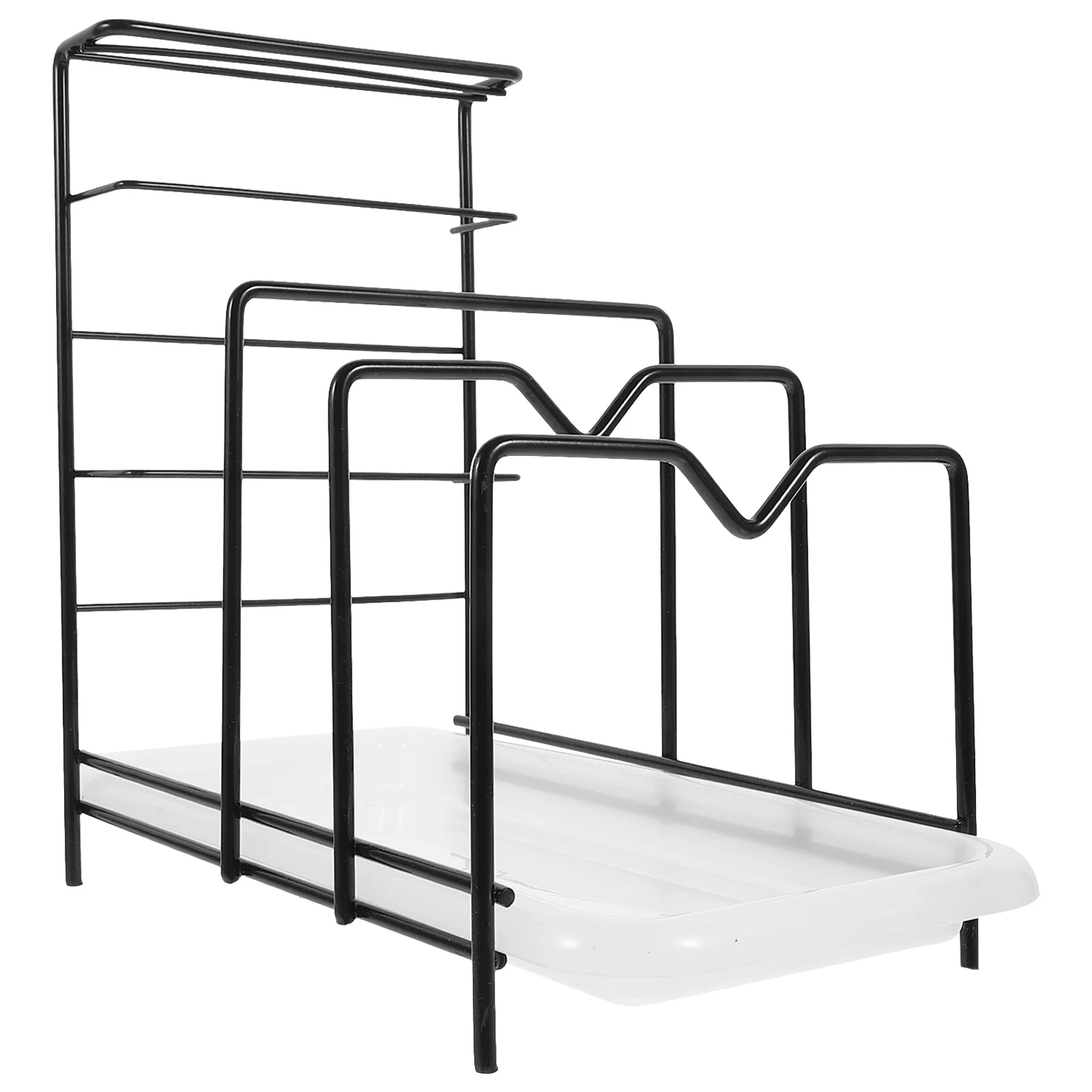 

Detachable Tray Pot Lid Rack 2 In 1 Cutting Board Organizer Baking Sheet Storage Rack For Cabinet Corner Under Sink