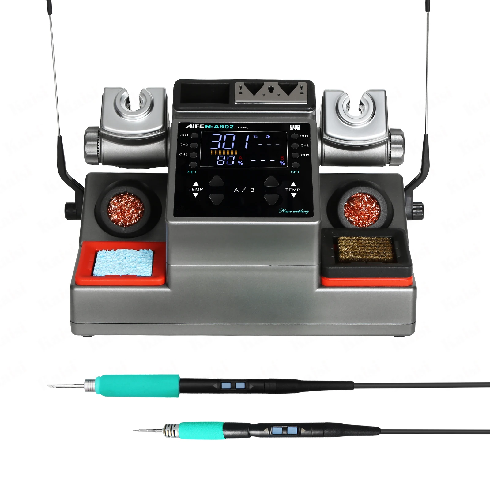 Aifen A902 Dual Soldering Station 350W Power C210 C115 C245 100℃-450℃ Cost-effective Rapid Heating