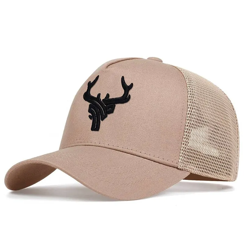 Unisex Animal Antlers Embroidery Baseball Net Caps Spring and Summer Outdoor Adjustable Casual Hats Sunscreen Hat image 4