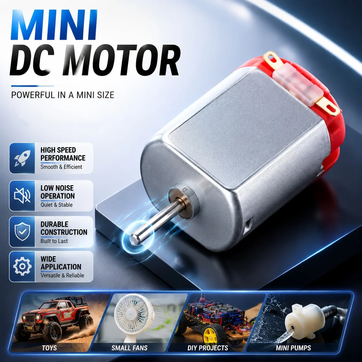 3pcs/lot General Micro DC3-6V 5000-10000RPM 130 DC Motor Engine For DIY Children's Assembled Toy Scientific Experiments