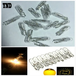 10x #2721 Warm White/Blue Lamp Auto Bulb Automotive Lightbulb 12V 1.2W T5 Halogen Bulbs