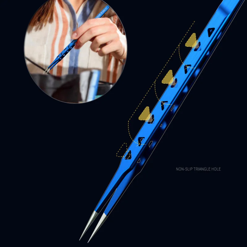 MECHANIC-Aac-14 الفولاذ المقاوم للصدأ الملقط لإصلاح الهاتف ، عالية الدقة ، 8 حفرة ، تبديد الحرارة ، تحلق بقعة الأسلاك ، مشبك لحام