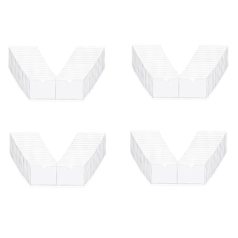 

J1UL1N 144Pcs Self-Adhesive Label Card Holder Index Pockets Holder 6X8.5Cm Clear Plastic Card Holder Adhesive Label Holder