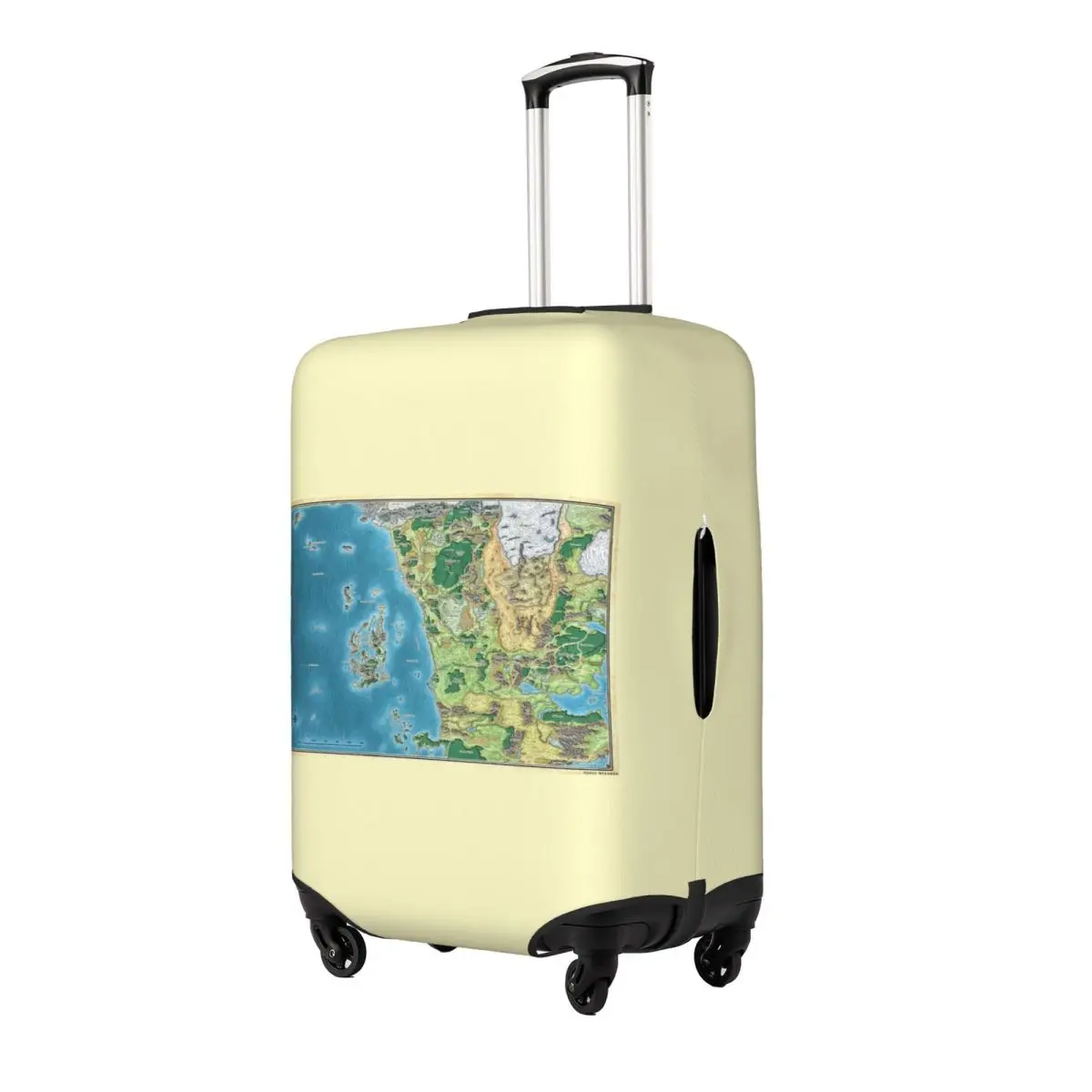 

Faerun Map Suitcase Cover Protection Elastic Trip Luggage Protector Covers for 18-32 Inch