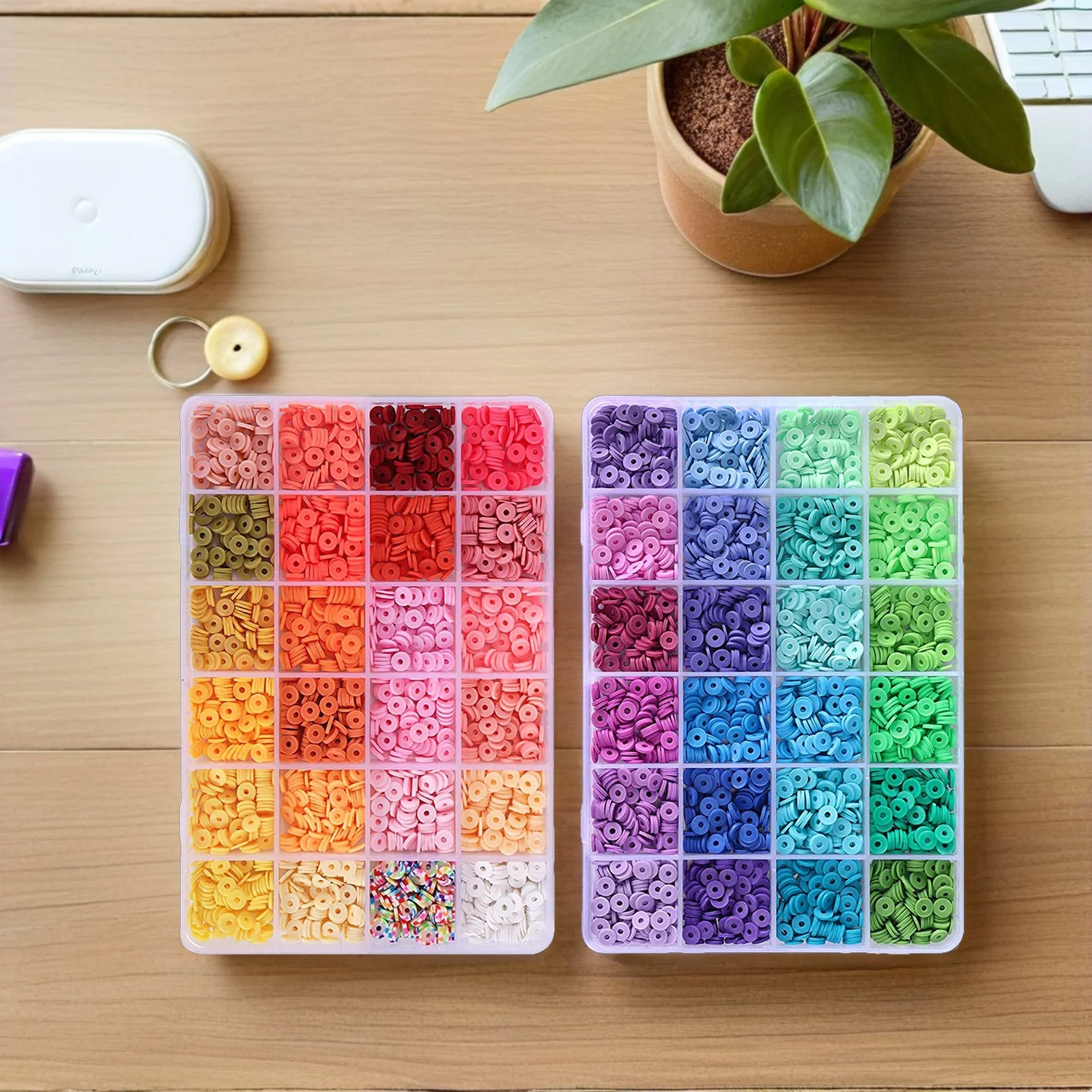 1 مجموعة الطين لصنع المجوهرات لتقوم بها بنفسك الحرفية الكبار صندوق تخزين وشملت الطين حبة سوار مطرز أساور عدة صانع سوار #2