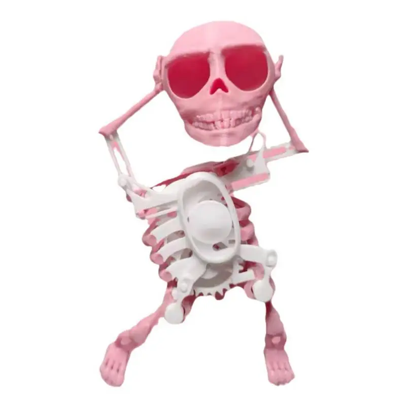 

Dancing Skeleton Model Funny Movable Skeleton Wind-up Toy Shakes Head Human Model Great Birthday Holiday Gift for Children