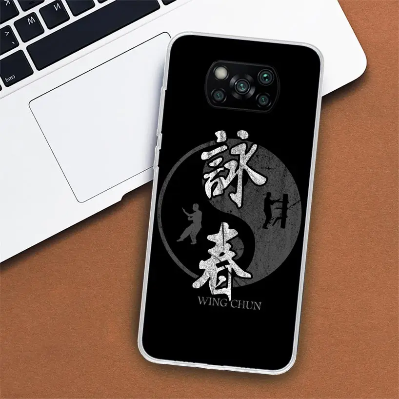 Wing Chun Kung Fu Phone Case For Xiaomi Poco X6 X5 X4 X3 Nfc F6 F5 Pro F4 Gt F3 F2 F1 M5S M4 M3 5G Fundas Soft Shell For Xiaomi 