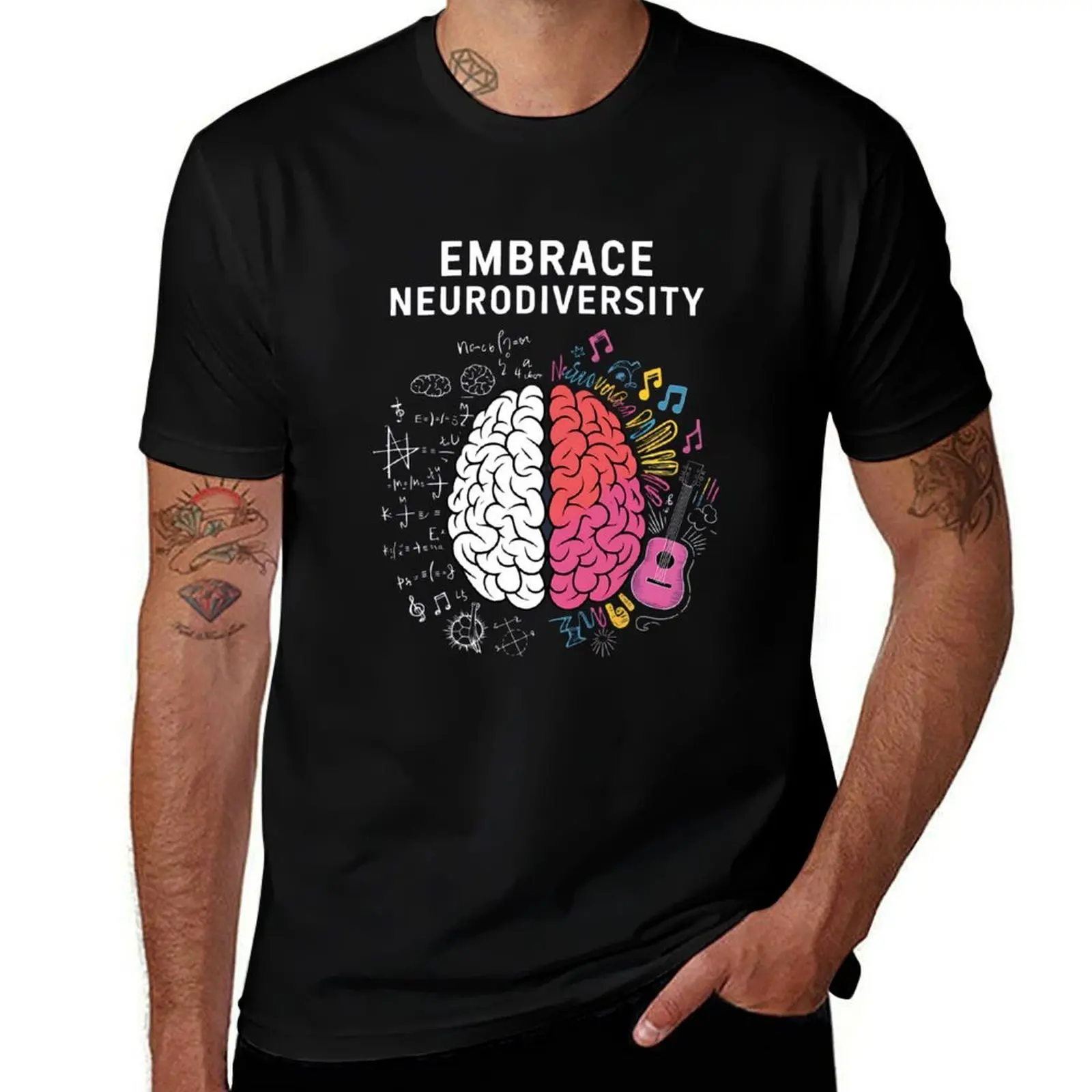 

Embrace Neurodiversity Brain T-Shirt boys whites Luxury man luxury designer T-shirt men