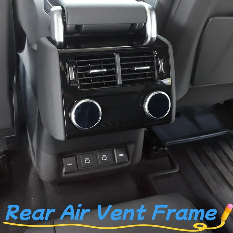For Land Rover Discovery 5 2021-2025 Car styling ABS Rear Air Conditioning Air Outlet Trim Frame Car Interior Accessories