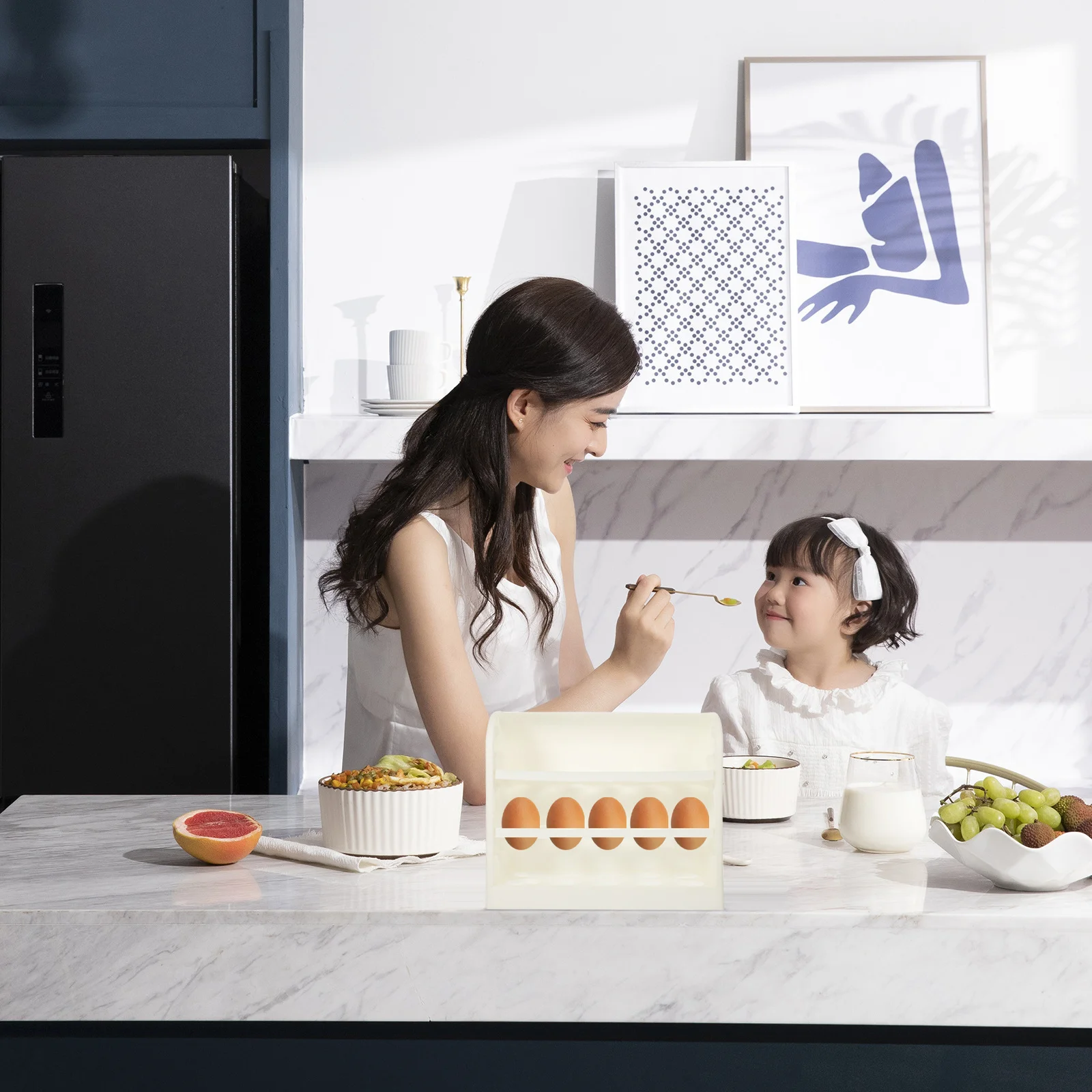 

Chicken Egg Carrier Storage Holder for Fridge Rack Refrigerator Container Holders Organizer