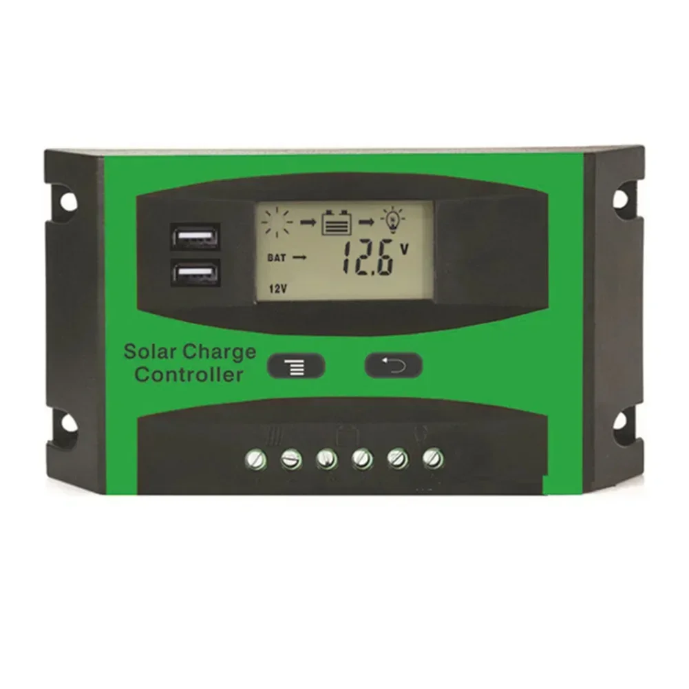 

Brand New Solar Charger Controller 12V/24V 2 Way 30A Auto Black Green Charge Controller LCD Screen Solar Panel