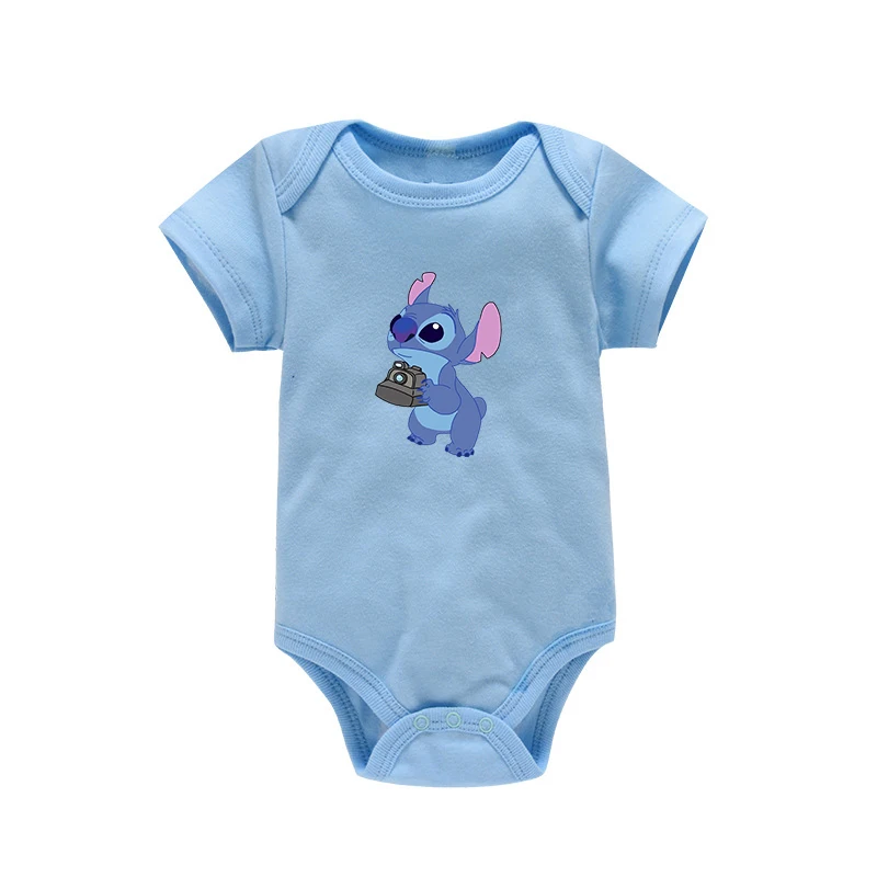 Lilo Stitch New Born Romper Disney Anime Kawaii Baby Girl Boy Clothes Summer Fashion Bodysuits One-Pieces Kids Gift Hot Sales